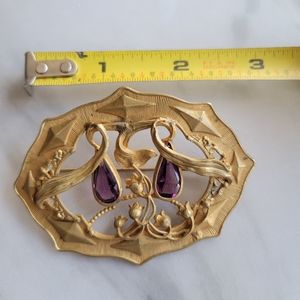 Purple stone pin